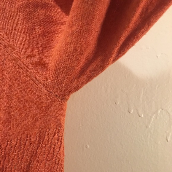 Intricate Lace Orange Cardigan - Picture 5 of 6